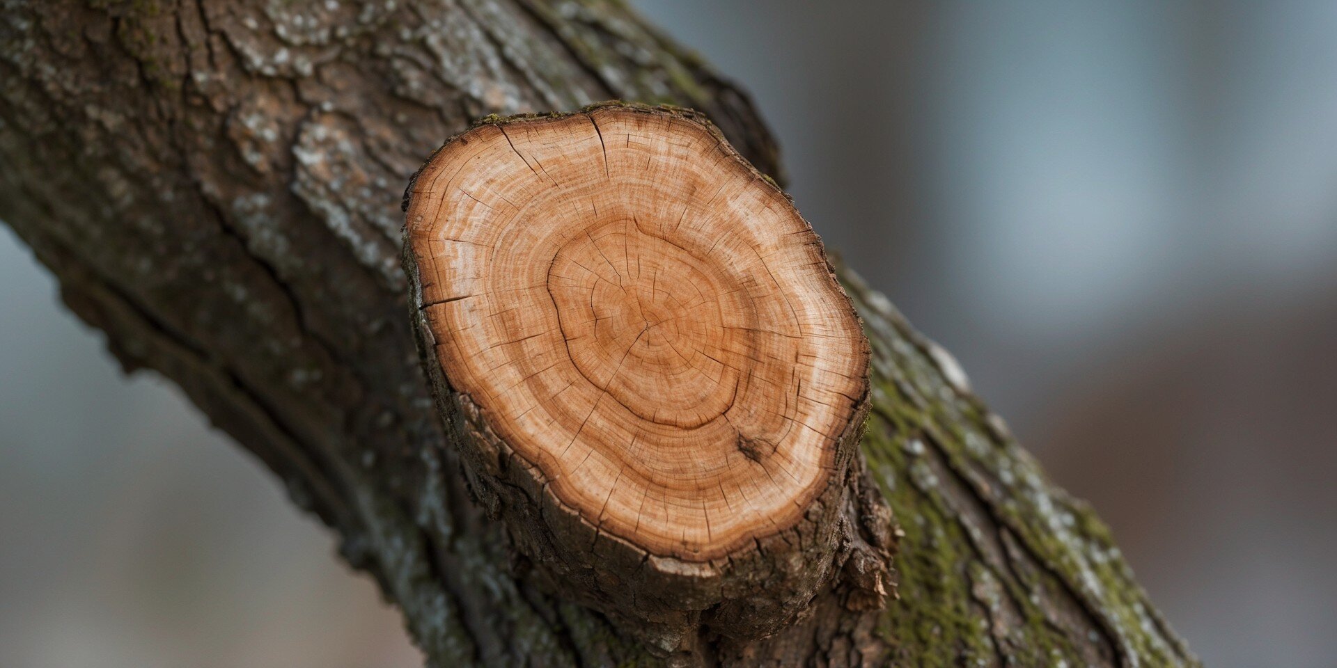 Hinweise zur Durchführung vom Baumschnitt Frische Schnittwunde an einem Baum