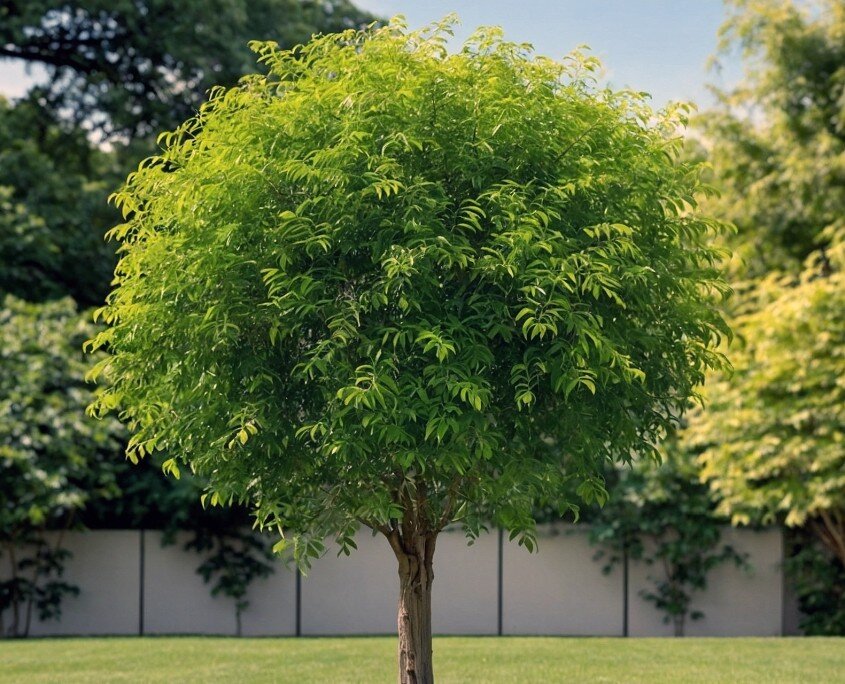 Kugel-Robinie (Robinia pseudoacacia ‚Umbraculifera‘) Krone einer Kugel-Robinie (Robinia pseudoacacia ‚Umbraculifera‘)